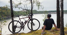 Radtour, Radfahrer, See